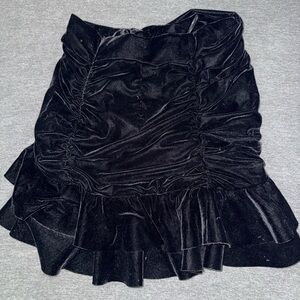 ZarBlack Velvet Skirt
